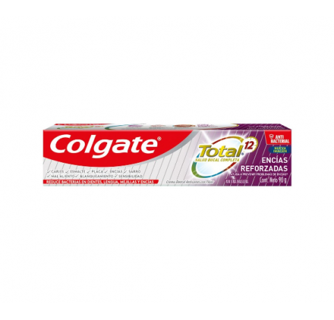 COLGATE CR DENTAL TOTAL 12 ENCIAS REFORZADAS X90G           