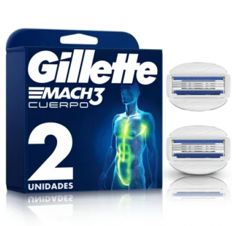 GILLETE MACH3 CUERPO BASE 2 CART HOJ AFE