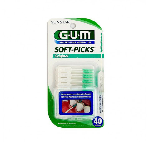 GUM SOFT PICKS PALILLOS HULE X40 PAL DEN